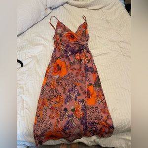 Urban outfitters king floral dress, size small, silk